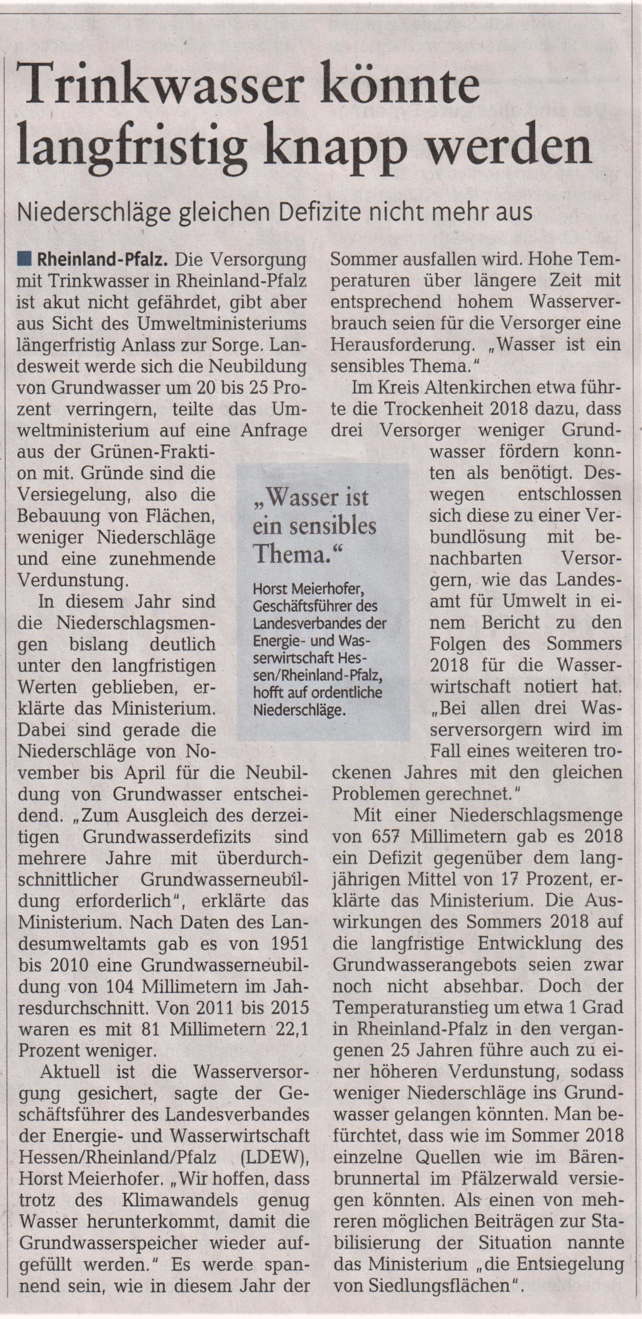 Rhein-Zeitung vom 22.05.2019